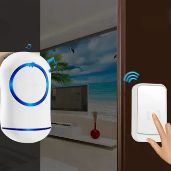 

AC 85-260V wireless doorbell waterproof 200M range door bell low price high quality home chimes door ring Waterproof Doorbell