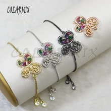 10 шт., в форме бабочки браслеты с украшением в виде кристаллов Шарм ошибок браслеты летней расцветки аксессуары соединители браслеты из нержавеющей стали для женщин 5704