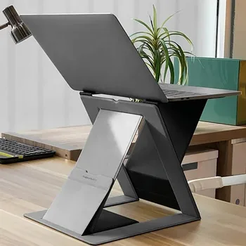 

Portable Adjustable Laptop Stand Invisible Ffolding Stand Desktop Heightening Function Tablet Holder for iPad for MacBook Z0528