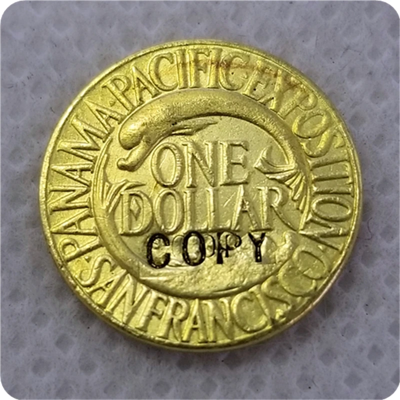 США 1915-S PAN-PAC Золотой доллар($1) памятная имитация монеты