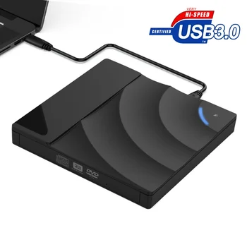 

Hot CD DVD Drive, USB 3.0 Slim Portable External CD DVD Rewriter Burner Writer, High Speed Data Transfer USB Optical Drives