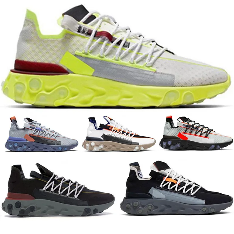 

New React men women running shoes Ghost Aqua Grey White mens Man Jogging Shoe Man Sneaker Traine size 36-45