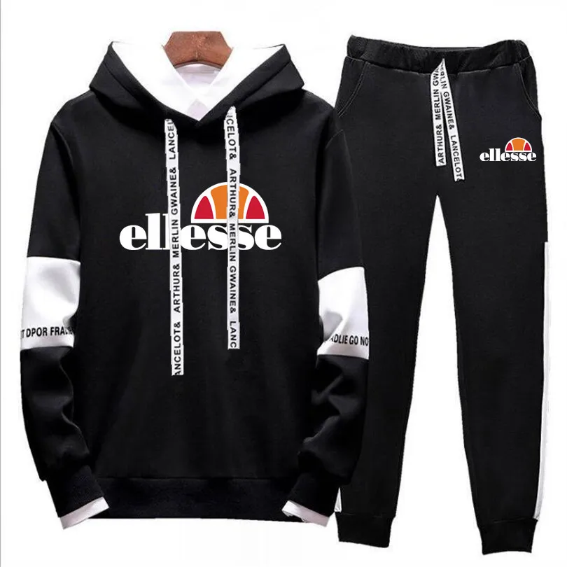 

Ellesse Fall Thick track suit men outfit hoodie mens sweatsuits mens sweat suits street wear two piece pants set
