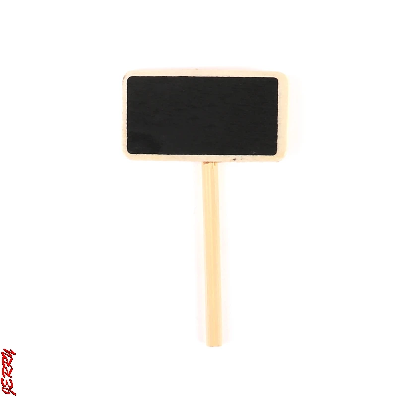 50Pcs Mini blackboard wood message slate rectangle clip clip panel card memos label