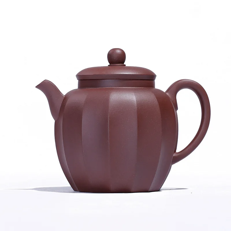 

Yixing Purply Clay Teapot Chinese Kongfu Tea Pots Raw Ore Purple Mud Takaoka Pot About 335ml