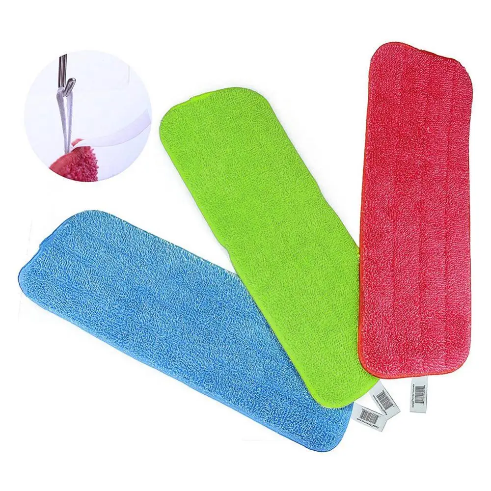 3Pcs Microfiber Absorbent Mop Pad Replacement Floor Cleaning Dust Remove Cloth Velcro mop cloth cover mop head accessories microfiber mop pad