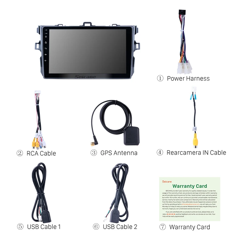 Seicane! для 2006-2012 Toyota Corolla Android 8,1/9,0 gps Мультимедийная навигационная система Поддержка 3g WiFi Bluetooth с четырехъядерным процессором