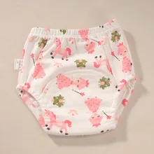 Couche culotte réutilisable pour nouveau né, motif dessin animé, bouffantes, en coton, culottes d'entraînement pour enfants, lavable
