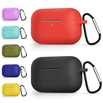 

New Pure Color Silicone Earphone Case For Apple Airpods Pro Wireless Bluetooth Headset Silicone Cover Drop Protection Sleeve