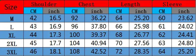 A230西装夹克尺码