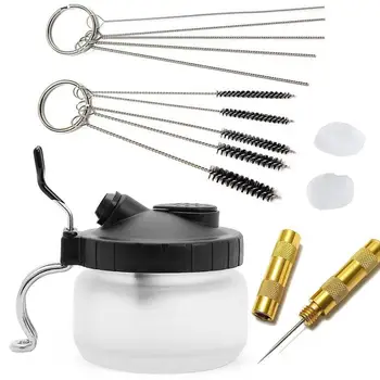 

11 Pcs/Set Airbrush Cleaning Repair Tool Stainless Steel Spray Gun Cleaning kit Spray Gun Tattoo Body Piercing Repair Tool