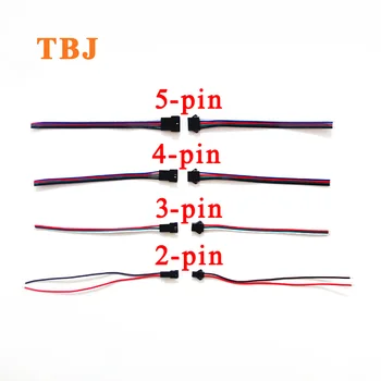 

2Pin 3Pin 4Pin 5Pin 22AWG JST SM Plug Male to Female Wire Connector Cable For LED Strip Light