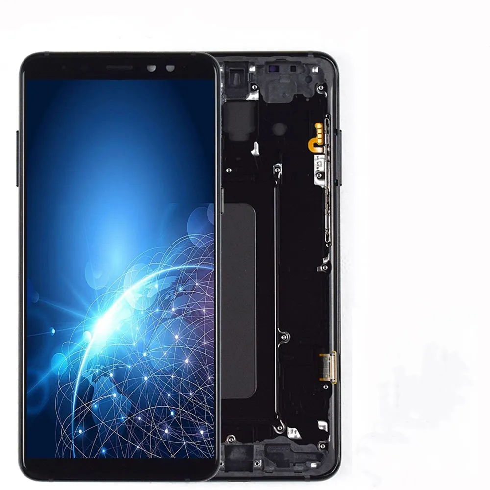 100% Оригинальный AMOLED дисплей ЖК для SAMSUNG Galaxy A8 Plus 2018 A730 ЖК-дисплей сенсорный экран