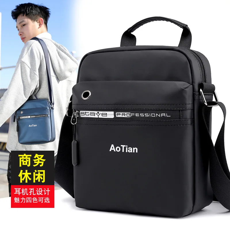 

2019 Winter New Style Fashion Men Shoulder Bag Large Capacity Anti-Resistant Oxford Cloth Shoulder Bag