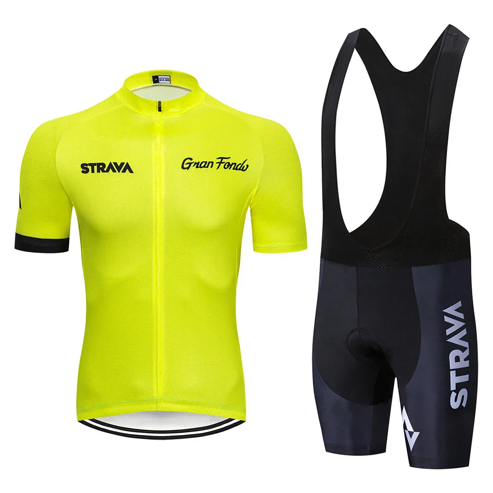 2019 STRAVA ropa de ciclismo jersey bicicleta secado rapido hombres verano Jersey pantalones | Спорт и развлечения