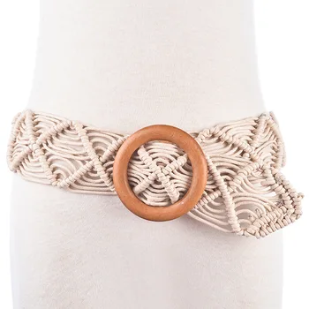 

Bohemian Weave Rope Belt For Women Boho Hand Made Personality Beads Lady Creative Design Waist Belts Cinturon Mujer BZ55
