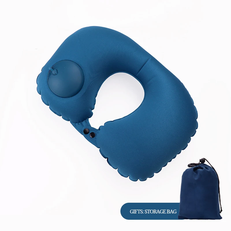 Синий Travel pillow neck protection U-shaped pillow pillow neck protection of portable aircraft - Цвет: Синий