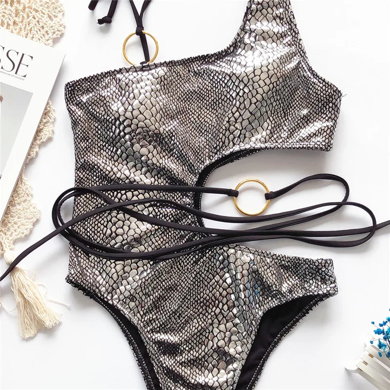 Fashion Sexy Silver Bikinis 2020 mujer Shiny Swimsuit Female Snake Bikinis Set Irregular Swimwear Women Bathing Swimming Suit Fashion Sexy Silver Bikinis 2020 mujer Shiny Swimsuit Female Snake Bikinis Set Irregular Swimwear Women Bathing Swimming Suit