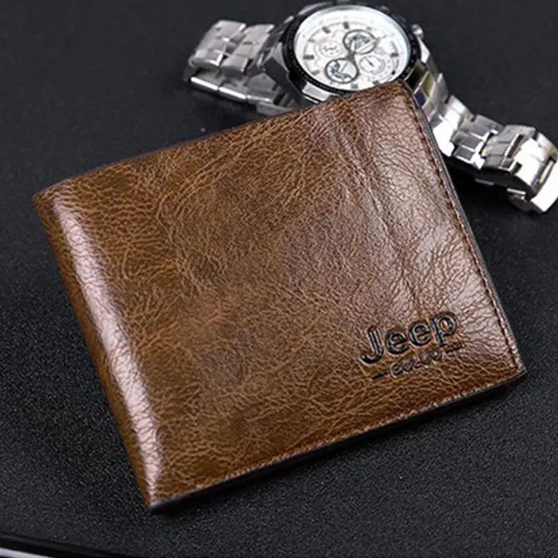 Light Brown Лимит 100 мужской кошелек-Сумочка кожаный тонкий двойные Кредитные ID держатель для карт, тонкий бумажник billfold кошелек клатч - Цвет: Light Brown