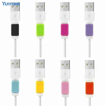 

500pcs/Lot Fashion USB Data Cable Protector Colorful Cover Earphone Cable Protector For Iphone Android Mobile Phone Cool Part