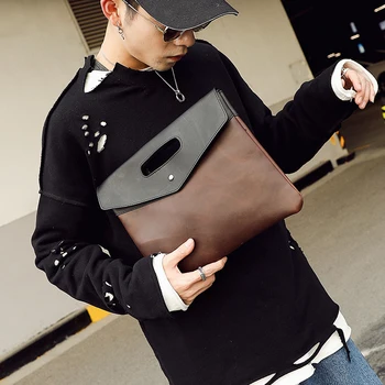 

Fashion Vintage Clutch Bag Hasp High Capacity Portable Soft Interior Slot Pocket Clutch Bag Pochette Uomo Bag for Men DB60CB
