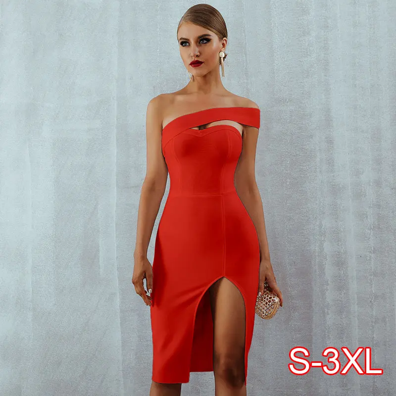 Adyce Белое Облегающее Бандажное платье для женщин Vestidos летнее сексуальное Элегантное Черное на одно плечо миди знаменитостей Подиум платья для вечеринок