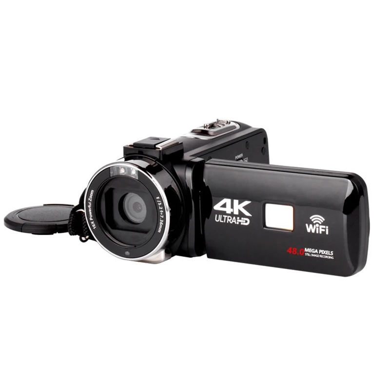 4K Camcorder 48MP Night Vision WiFi Control Digital Camera 3.0 Inch Touch-Sn Video Camcorder with Microphone