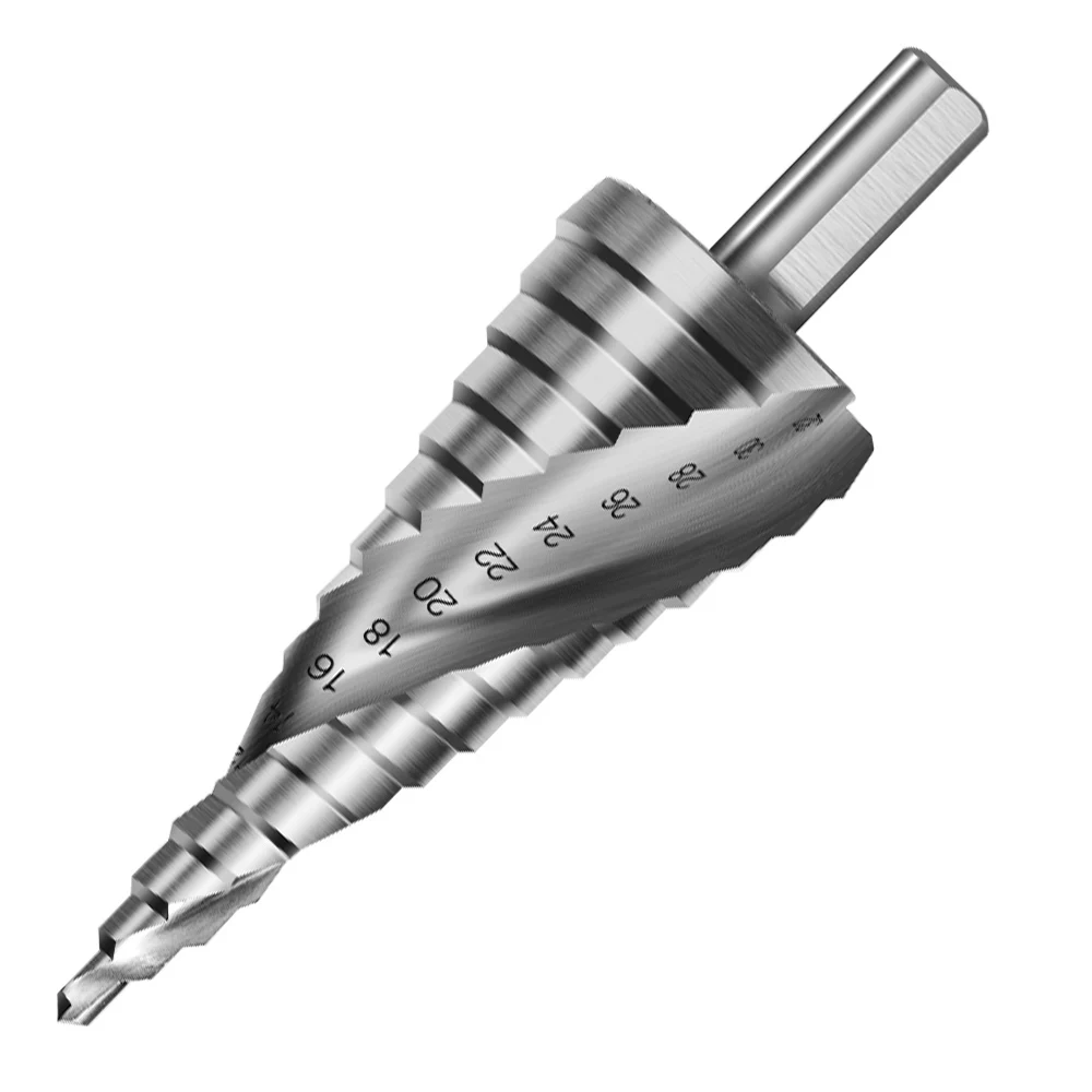 1 шт. 4-32 мм ступенчатое сверло HSS аксессуары для электроинструментов для металлических спиральных рифленых металлических стальных ступенчатых сверл