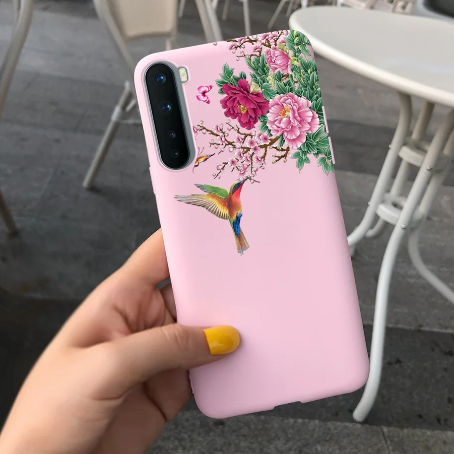 For Phone Case OnePlus Nord Cover Soft Silicone Leopard Flower Butterfly Painted Candy TPU Case For One Plus Nord 1 + Nord Coque waterproof phone bag