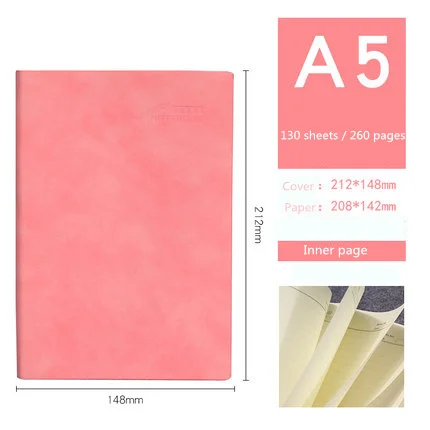 J 260 Line Pages Школьная программа, офисный блокнот Bullet Journal, канцелярские товары, кожаная деловая запись для совещаний, А5, бумажный блокнот в горошек, блокнот, планировщики - Цвет: J 260 Line Pages