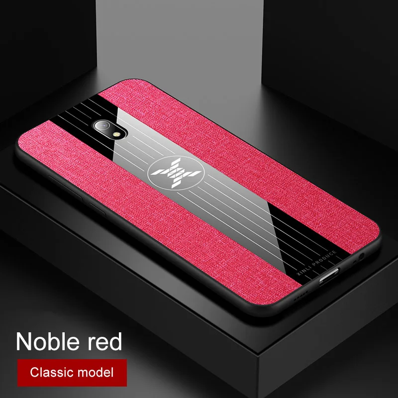 Чехол для Xiaomi Redmi 8A с магнитным кольцом, твердый тканевый чехол с мягкой рамкой, тканевый чехол для Xiomi Redmi 8A, чехол для телефона s Fundas - Цвет: Red 2
