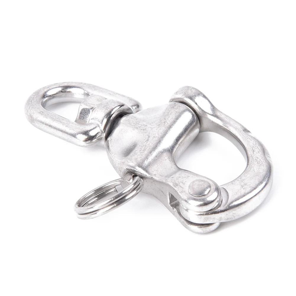 1pc Stainless Swivel Bail Snap Shackle Hook Eye Fork Marine Boat Replacement