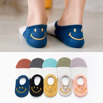 

Kawaii Happy Women Girls Socks Summer Autumn Cotton Harajuku Kawaii Smile Funny Socks Women Ankle 1 Pair
