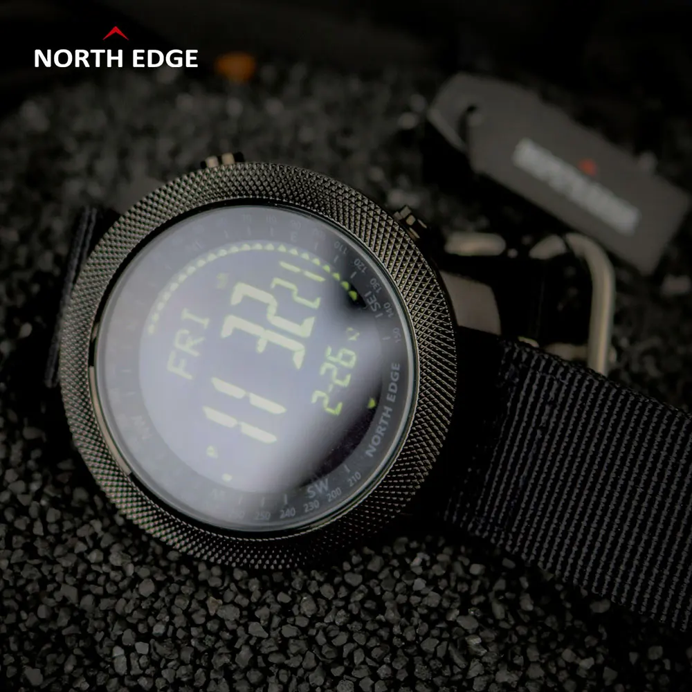 Подарок мужские цифровые часы NORTH EDGE Компас для плавания альтиметр барометр
