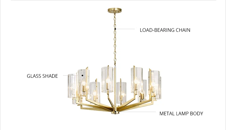 LED Chandelier Living Room Bedroom Post Modern Home Decoration Indoor Lighting Fixture Iron Glass Gold luminaire Design Creative