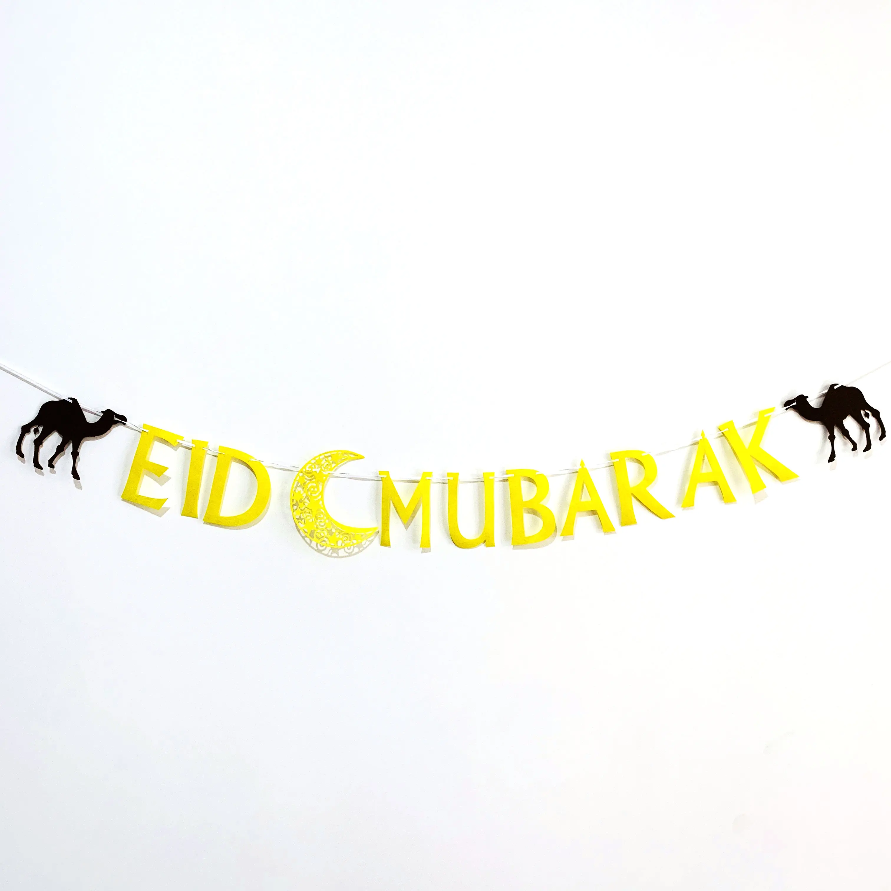 EID MUBARAK баннер EID фестиваль гирлянда из ткани мусульманское украшение Мубарак Рамадан товары для дома
