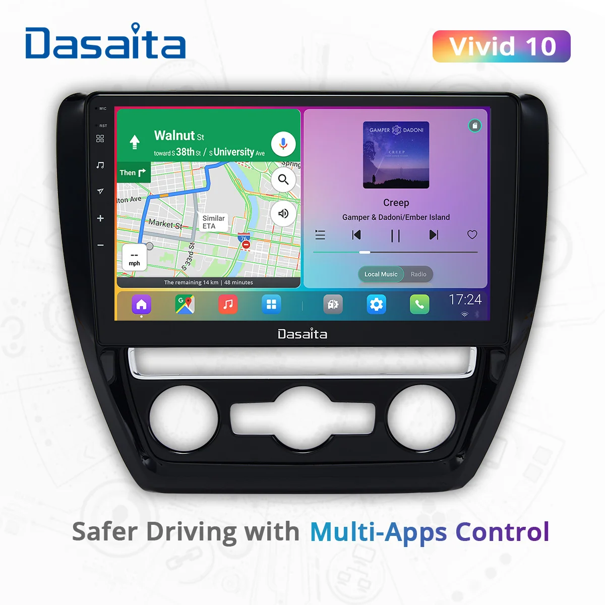 激安の Dasaita Androidカーラジオ11 Gpsナビゲーション メディアプレーヤー ステレオ 車用citro Carplay フォルクスワーゲン 12 13 14 15 在庫一掃 Www Moodle Iskoom Ba