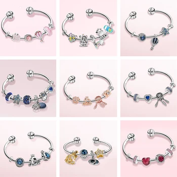 

NEW 2019 winter series Christmas romantic opening bracelet jewelry original S925 pure silver fashion factory wholesale
