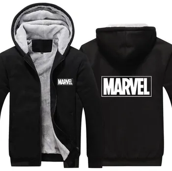 

Fashion New Marvel Sweatshirts Winter Fleece Marvel Hoodies Coat Warm Liner Fashion Superhero Cosplay Sweatshirt Jacket S-5XL