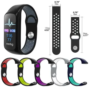 

Two-color Soft Silicone Watchband Wrist Strap for Samsung Galaxy Fit R370 Watch