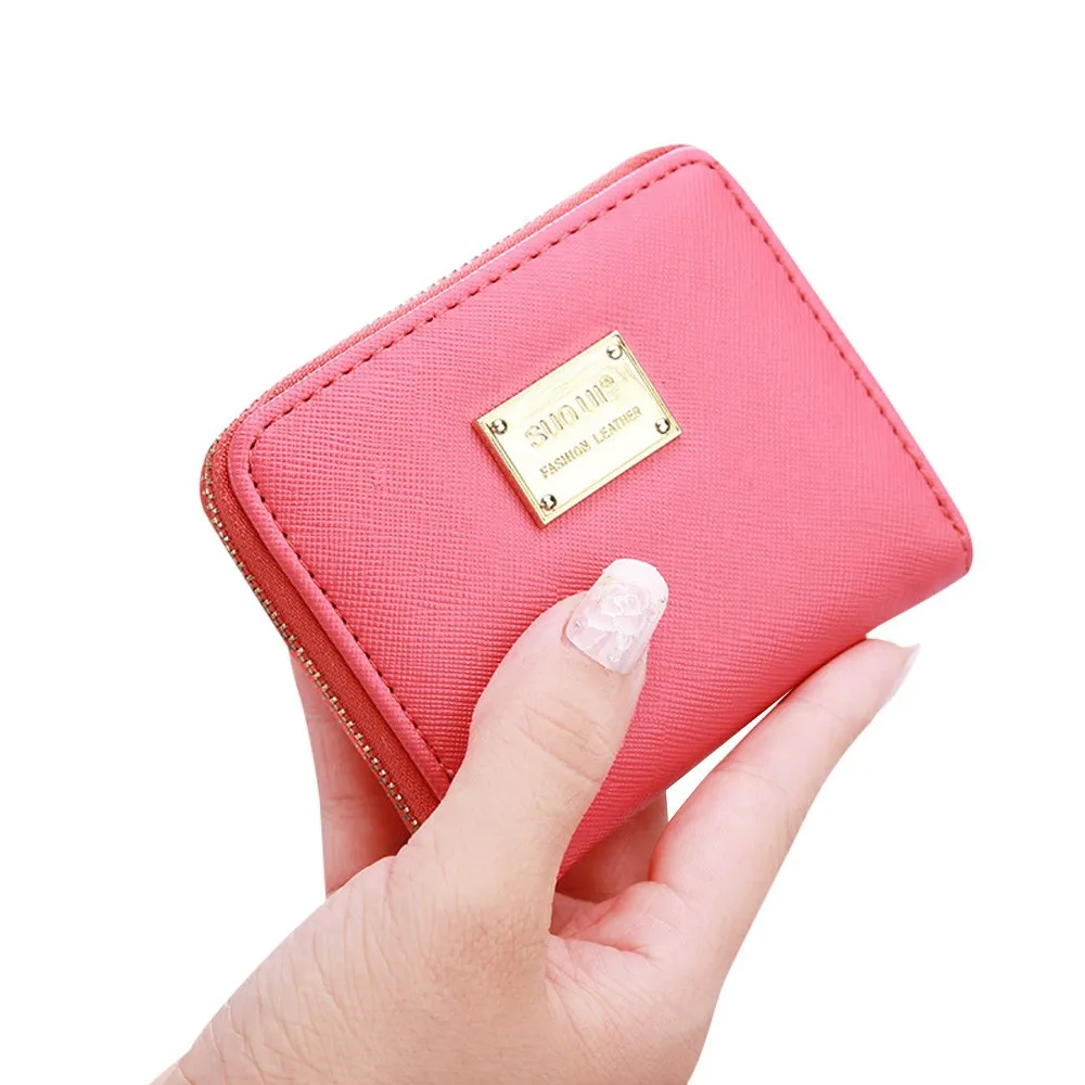 

Maison Fabre Leather Wallet Women Fashion Candy Multi Card Zipper Short Wallet Girls Soft Small ID Card Cash Zip Bag Ladiest