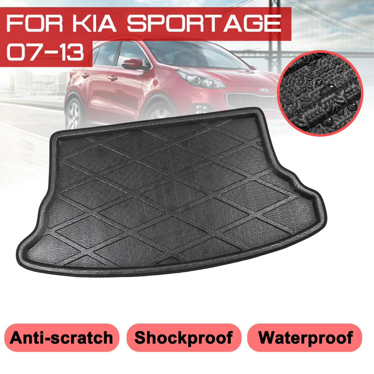 Для KIA Sportage 2007 2008 2009 2010 2011 2012 2013 автомобильный коврик ковер задний багажник анти