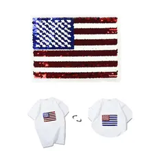Наклейки на одежду 215 мм нашивки с флагом США для одежды меняющие