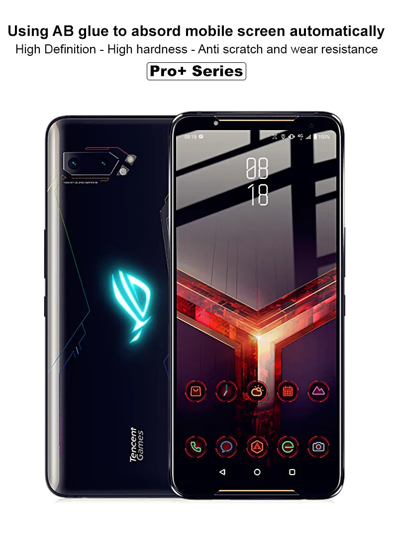 IMAK Для Asus ROG Phone 2 ZS660KL закаленное стекло Pro+ версия Полное покрытие экрана Защитное стекло для Asus ROG Phone II