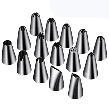 

High Quality Stainless Steel Nozzle Tips DIY Cake Decorating Tools Icing Piping Cream Pastry Bag Nozzle Kitchen Bakery Tools