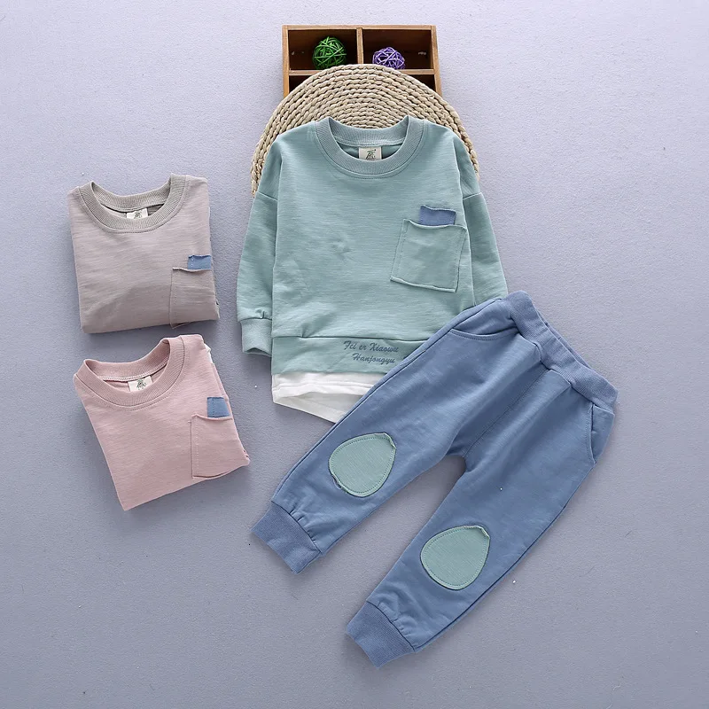 Весенне-осенний Детский комплект, новинка года, весенне-осенняя одежда в полоску для малышей возрастом от 0 до 2 лет комплект из 2 предметов