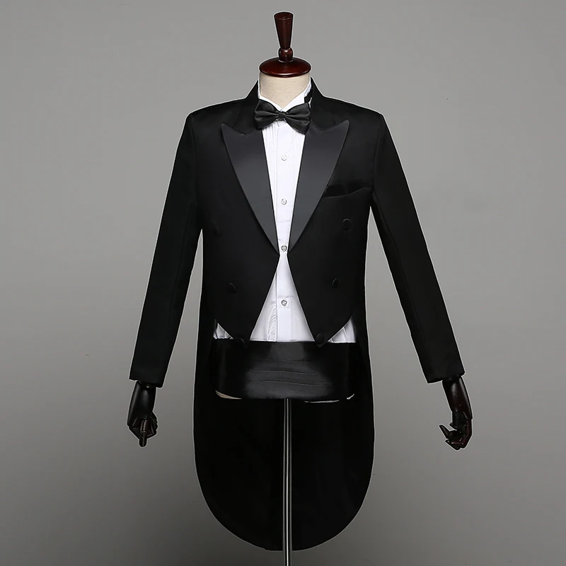 style 4 4PCS Мужской смокинг мужской костюм фрак сценический для певца черные свадебные смокинги для мужские костюмы Homme Jazz костюм танцевальные костюмы SL1586 - Цвет: style 4 4PCS