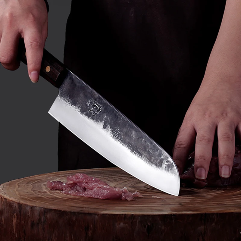 Кованый нож YAMY & CK японская меч сантоку Западный поварской кухонный ножи из