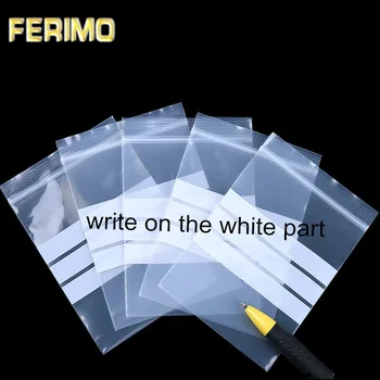 

Wholesale Transparent Self seal Ziplock Bags Clear Zipper Packaging Bag Snack Beans Seeds Nuts Storage Bag With Writable Paper