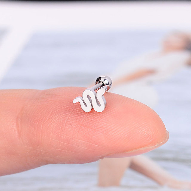 Stainless Steel Mini Stud Earrings Butterfly Snake Stars Helix Cartilage Tragus Labret Lobe Ear Piercing Jewelry